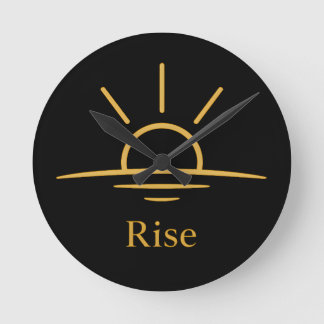 Rise — Minimalistische zonsopgang Ronde Klok