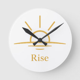 Rise — Minimalistische zonsopgang Ronde Klok