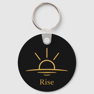 Rise — Minimalistische zonsopgang Sleutelhanger