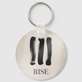 Rise Motivational | Empowering Brushstr Sleutelhanger (Voorkant)