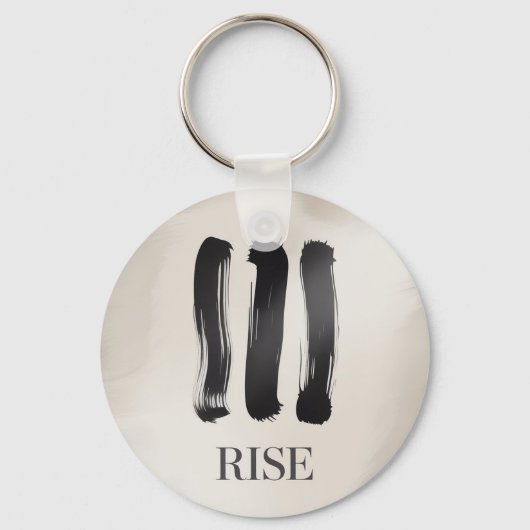 Rise Motivational  | Empowering Brushstr Sleutelhanger (Voorkant)