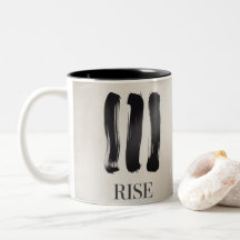 Rise Motiverende koffiemok met minimalistische Bru