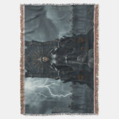 Rise of the AI Empress: Cyberpunk Sci Fi Art Theme Deken (Voorkant Verticaal)