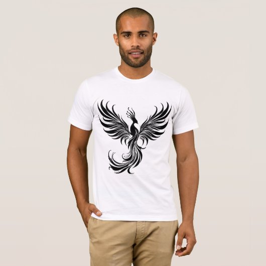 Rise of the Phoenix – Fiery Mythical Bird T-shirt (Voorkant volledig)