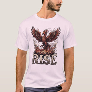 Rise Phoenix Fire Grafische Vintage T-Shirt