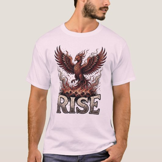 Rise Phoenix Fire Grafische Vintage T-Shirt (Voorkant)
