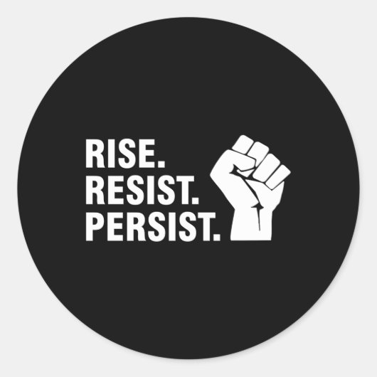 Rise Resist persisteren Ronde Sticker (Voorkant)