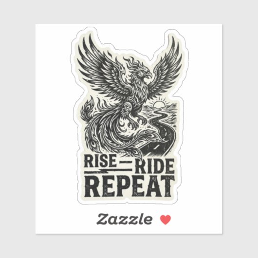 Rise Ride Repeat Phoenix Wegsticker Sticker (Vel)