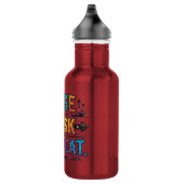 Rise, Risk, Repeat – Motiverende Typografie T-Shir Waterfles (Rechts)