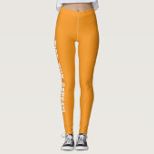 Rise Run Herhaal Quote Wit Leggings (Voorkant)