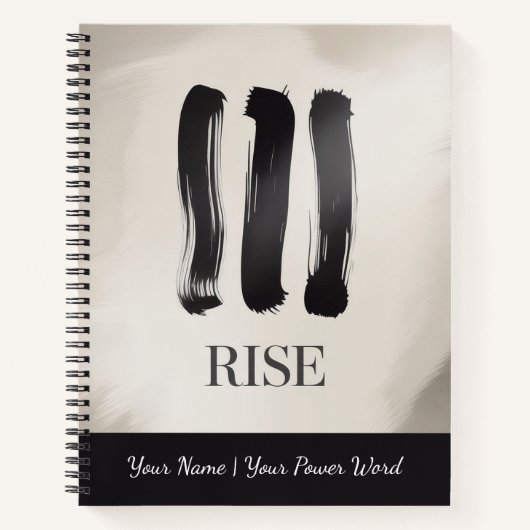 Rise Self-Growth Journal with Minimal Brush Art Notitieboek (Voorkant)