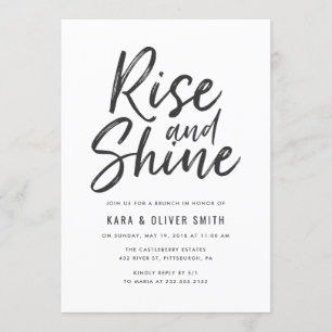 Rise & Shine Brunch Invitation Kaart