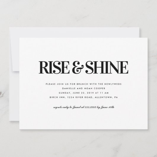 Rise & Shine Brunch Invitation Kaart (Voorkant)