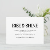 Rise & Shine Brunch Invitation Kaart (Staand voorkant)