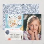 Rise & Shine Brunch Waterverf Kinderen Birthday Fo Kaart (Voorkant / Achterkant)