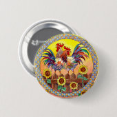 RISE & SHINE by SHARON SHARPE Ronde Button 5,7 Cm (Voorkant /achterkant)