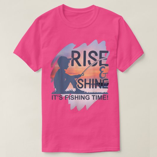Rise & Shine Funny Vist T-shirt (Design voorkant)