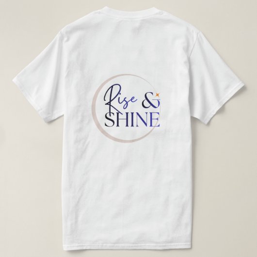 Rise & Shine Minimal Vibes t-shirt (Design achterkant)