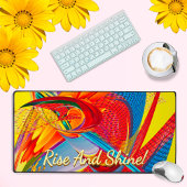 Rise & Shine Motivatie Verhogen Tropisch Abstract Bureaumat