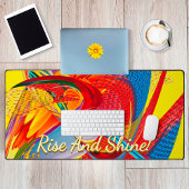 Rise & Shine Motivatie Verhogen Tropisch Abstract Bureaumat