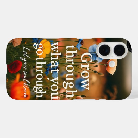 "Rise & Shine" Motivational Quote iPhone Cover (Achterkant (horizontaal))