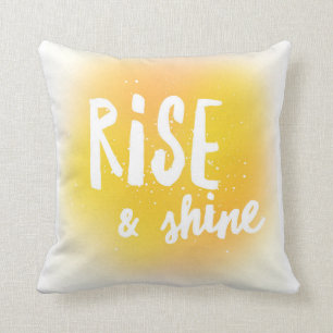 Rise & Shine Pillow, witte doopvont Kussen