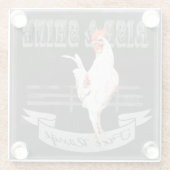 Rise & Shine Rooster Glazen Onderzetter (Achterkant)