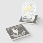 Rise & Shine Rooster Stenen Onderzetter (Zijkant)