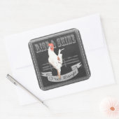 Rise & Shine Rooster Vierkante Sticker (Envelop)
