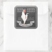 Rise & Shine Rooster Vierkante Sticker (Tas)