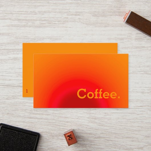 Rise Simple Loyalty Coffee Punch Card (Voorkant / Achterkant in situ)