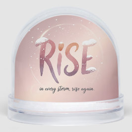 Rise Simple Modern Script 2 Photo Snow Globe – Cus Sneeuwbol