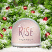 Rise Simple Modern Script 2 Photo Snow Globe – Cus Sneeuwbol (Kerstmis)