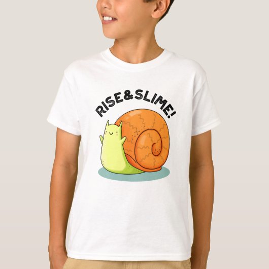 Rise & Slime Funny Snail Pun T-shirt (Voorkant)