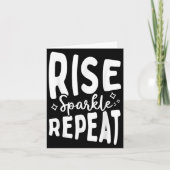 Rise Sparkle Repeat - Sitive Mindset Motivational  Kaart (Voorkant)