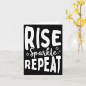 Rise Sparkle Repeat - Sitive Mindset Motivational  Kaart (Gele Bloem)