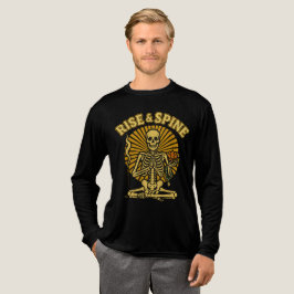 Rise & Spine  Skeleton Yoga Halloween Tri-Blend Shirt