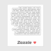 Rise Stronger – Motivational Life Quote Sticker (Vel)