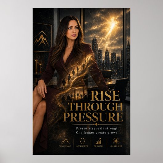 Rise Through Pressure – Executieve Motivatie Poste Poster (Voorkant)