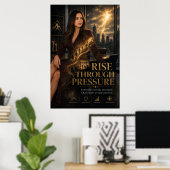 Rise Through Pressure – Executieve Motivatie Poste Poster (Thuiskantoor)