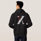 Rise Through Shadows– Bold X Graphic Hoodie Design (Achterkant volledig)