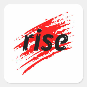 Rise Tiger Klauw Grafische Sticker– Krachtige Wild Vierkante Sticker