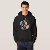 Rise To The Rim White Sports Mixed Hoodie (Voorkant volledig)