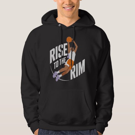 Rise To The Rim White Sports Mixed Hoodie (Voorkant)