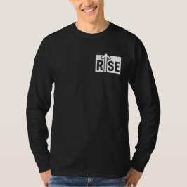 Rise Typografisch Opkleurend Zwart T-shirt