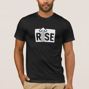 Rise Typografisch Oplichter Clean Black T-Shirt