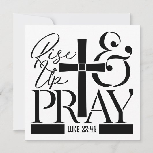 Rise Up and Pray – Luke 22:46 Scripture Design (Voorkant)