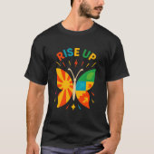Rise Up Motivational Butterfly Design T-shirt (Voorkant)