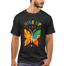 Rise Up Motivational Butterfly Design