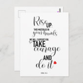 "Rise Up" Quote Briefkaart Long Version (Voorkant / Achterkant)